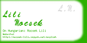 lili mocsek business card